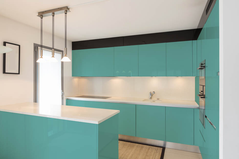 Light Turquoise Cabinetry