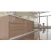 High Gloss Canaletto Walnut Straight Grain wood veneer cabinet doors