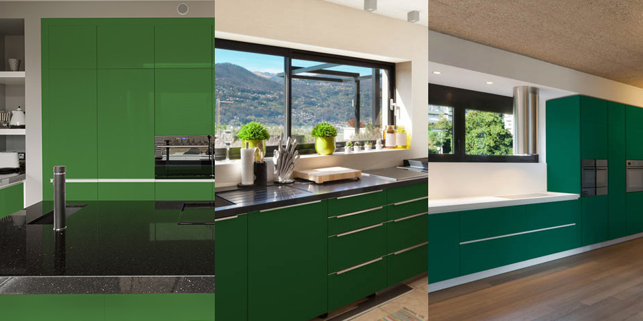 A Natural Color Trend – Green Kitchen Cabinets