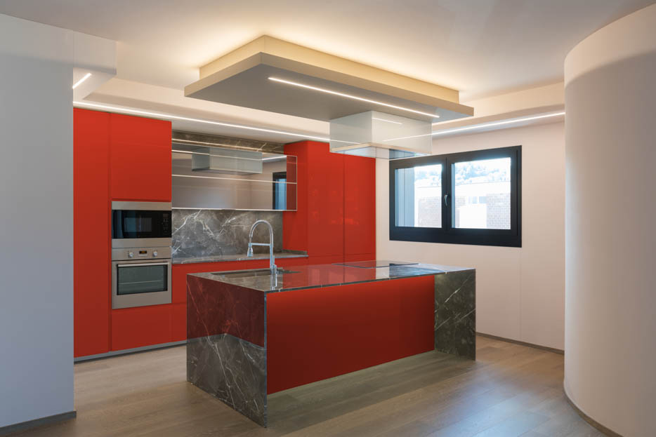 RAL 3028 Pure Red Kitchen